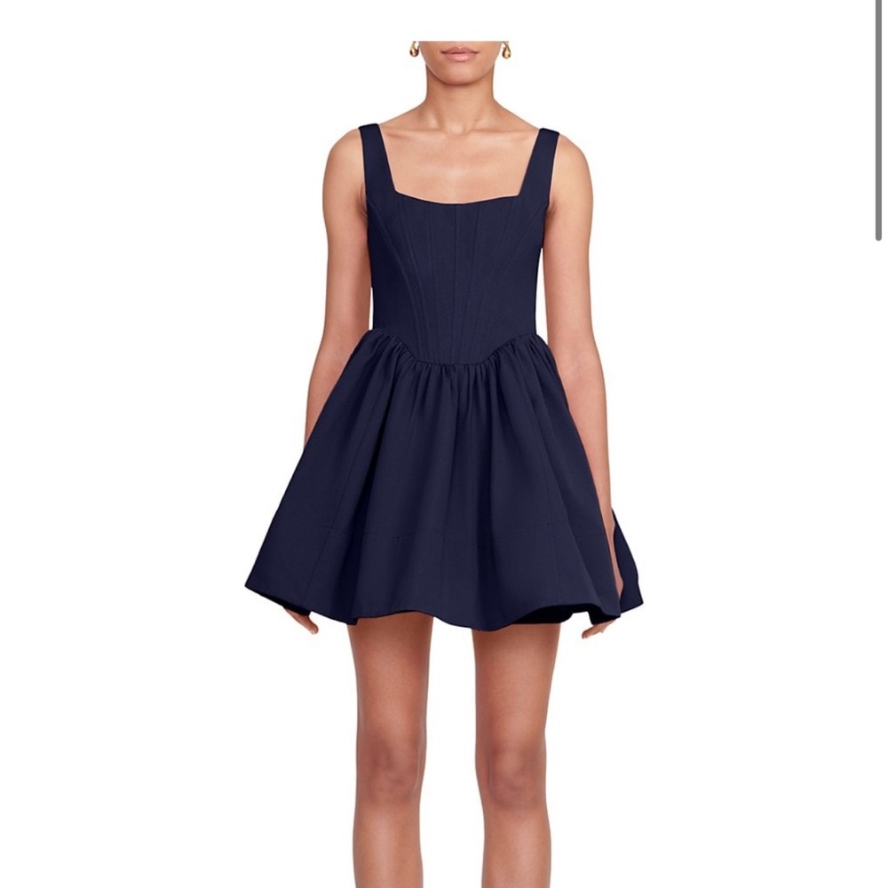 STAUD navy blue dress